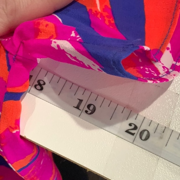 Lily Pulitzer Silk Flamingo One Shoulder Blouse C4 - Picture 10 of 11